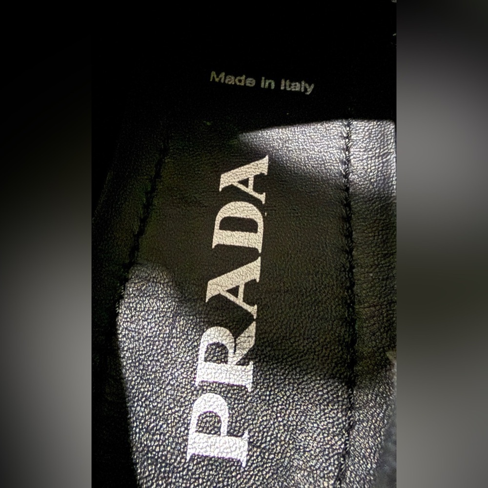 Prada Black Knit Stretch Slip-On Sneakers EU 37.5 / US 7.5 - Picture 10 of 10